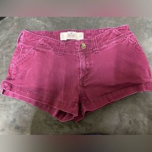 Hollister cranberry wine shorts